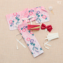 Load image into Gallery viewer, Morning Glory Yukata Set / Mini (Pink)