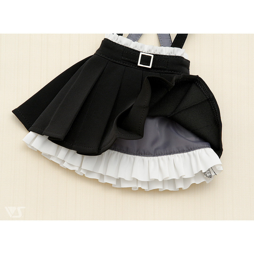 Skirt with Suspenders Mini Black