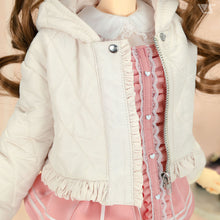 Load image into Gallery viewer, Frill Short Down Coat (Ivory)