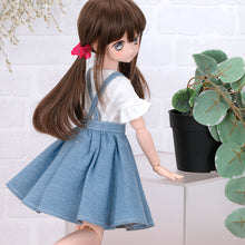 Load image into Gallery viewer, Girly Denim Overalls Set / Mini