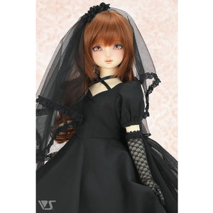 Lace gloves (long, black)