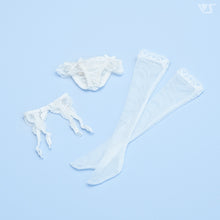 Load image into Gallery viewer, Lacy Garter Set / Mini (Mesh / White)