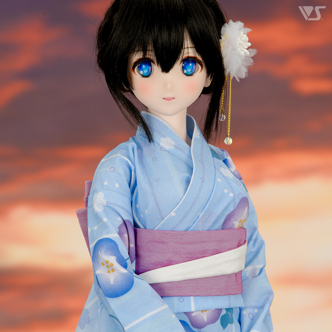 着物・セレモニードレス waffle glory suit/handmade cotton bonnet Morning Glory Yukata Set / (Pale Blue) – Sakura Dreams