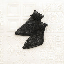 Load image into Gallery viewer, SD Lace Short Socks (Black, Ruffles)
