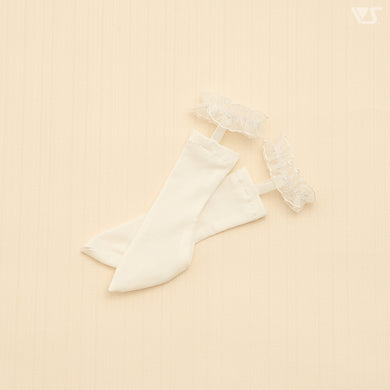 SDM Socks with Suspenders / Mini (White / Frill)