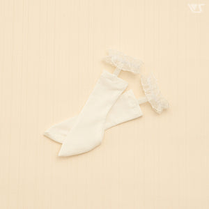 SDM Socks with Suspenders / Mini (White / Frill)