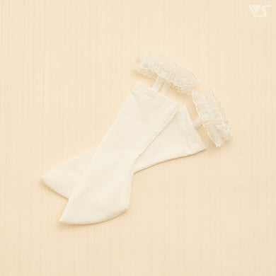 SD Socks with Suspenders (White / Frill)