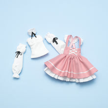 Load image into Gallery viewer, Suspender Lace-up Skirt Set / Mini (Pink)
