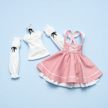 Load image into Gallery viewer, Suspender Lace-up Skirt Set (Pink)