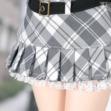 Load image into Gallery viewer, Suspender Mini Skirt Set (Gray)