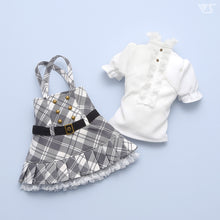 Load image into Gallery viewer, Suspender Mini Skirt Set (Gray)