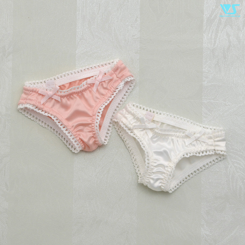 Elegant Satin Panties Set (White & Pink)
