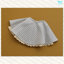 Load image into Gallery viewer, Flare skirt (white x gray check)