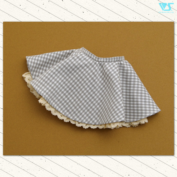 Flare skirt (white x gray check)