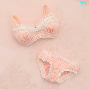 Lace Bra & Panties Set (Pink/SS-S Bust)