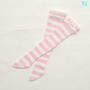 Laced Socks (Pink Stripe)