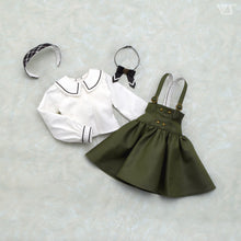 Load image into Gallery viewer, Olive Suspender Skirt Set