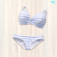 Load image into Gallery viewer, Striped Underwear Set L (Blue)