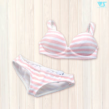 Load image into Gallery viewer, Striped Underwear Set M (Pink)