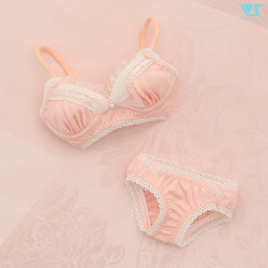 Lace Bra & Panties Set (Pink M Bust)